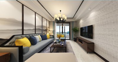 紫玉花園90平新中式